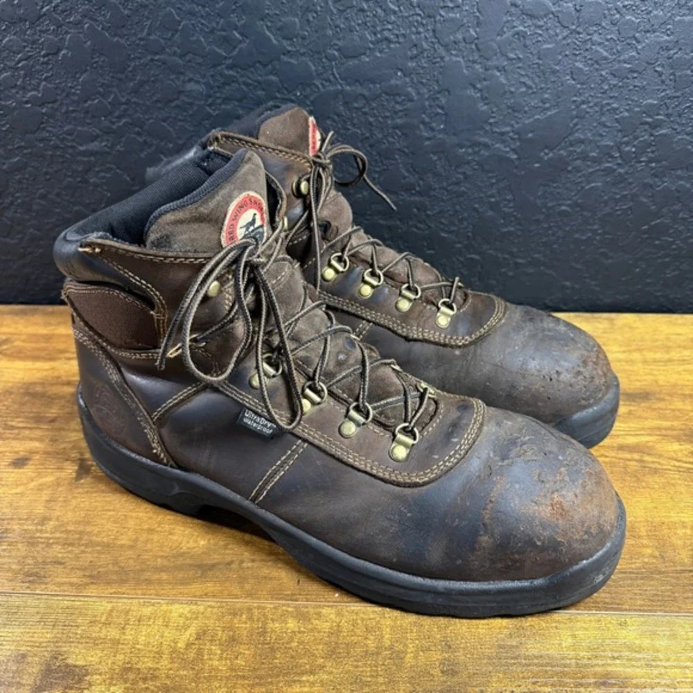 Irish Setter Ely 83608 Brown Leather‎ Waterproof Work Boots Mens 14